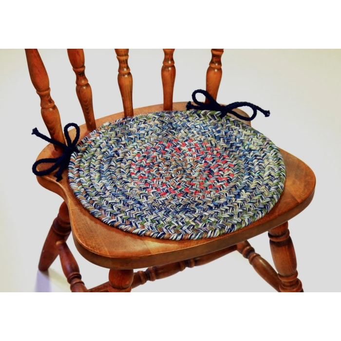 Rhody Sophia Denim Blue SO95 15 in. X 15 in. Chair Pad Set-of-4 Rug