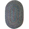 Rhody Sophia Denim Blue SO95 4 ft. X 6 ft. Oval Braided Rug