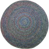 Rhody Sophia Denim Blue SO95 6 ft. X 6 ft. Round Braided Rug