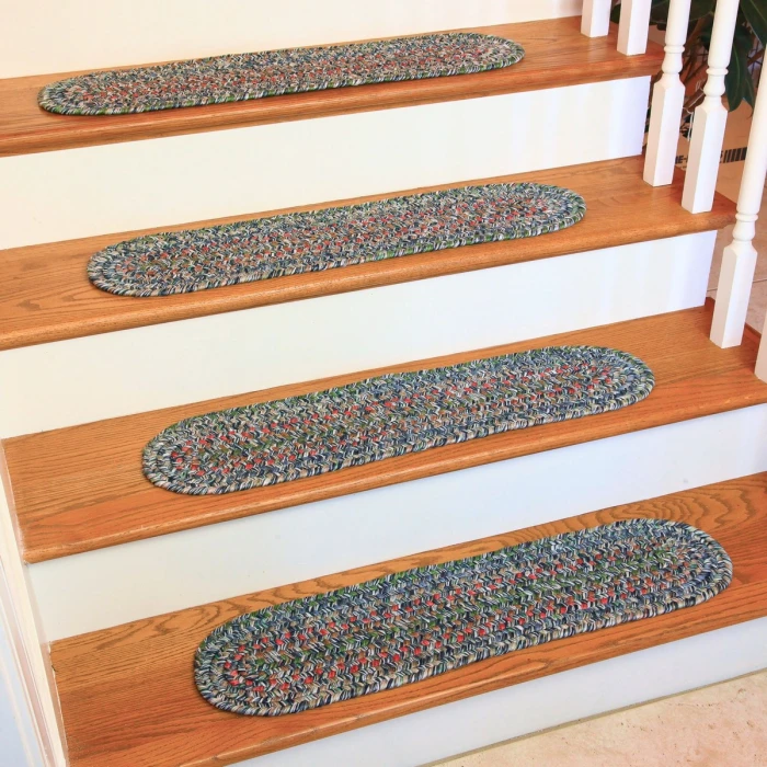 Rhody Sophia Denim Blue SO95 8 in. X 28 in. Stair Tread Set-of-13 Rug