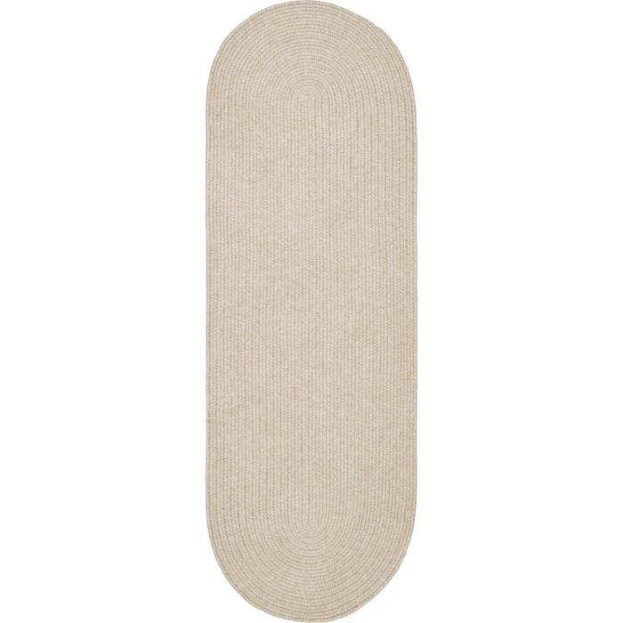 Rhody Elegance Pale Sand EG52 2 ft. X 8 ft. Oval Runner Rug