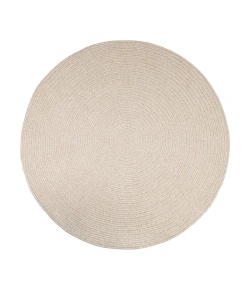 Rhody Elegance Pale Sand EG52 8 ft. X 8 ft. Round Braided Rug