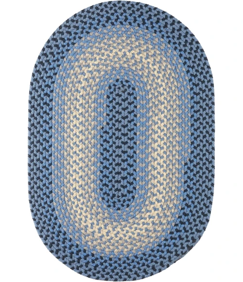 Rhody Twin River Blue Multi TR12 2 ft. X 3 ft. Oval Rug