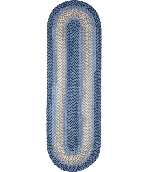 Rhody Twin River Blue Multi TR12 2 ft. X 6 ft. Oval Runner Rug