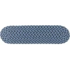 Rhody Twin River Blue Multi TR12 8 in. X 28 in. Stair Tread Set-of-13 Braided Rug
