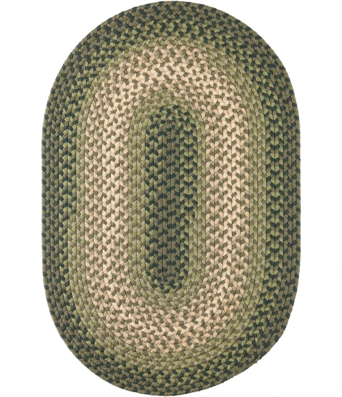 Rhody Twin River Green Multi TR22 3 ft. X 5 ft. Oval Rug