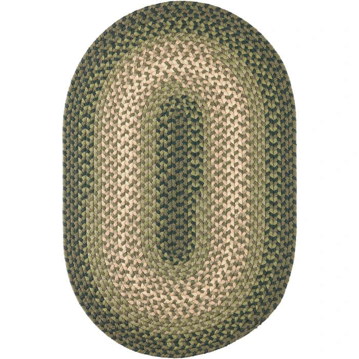 Rhody Twin River Green Multi TR22 3 ft. X 5 ft. Oval Rug