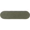 Rhody Twin River Green Multi TR22 8 in. X 28 in. Stair Tread Set-of-13 Braided Rug