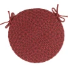 Rhody Twin River Red Multi TR42 15 in. X 15 in. Chair Pad Set-of-4 Braided Rug