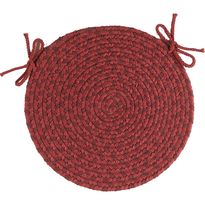 Rhody Twin River Red Multi TR42 15 in. X 15 in. Chair Pad Set-of-4 Rug