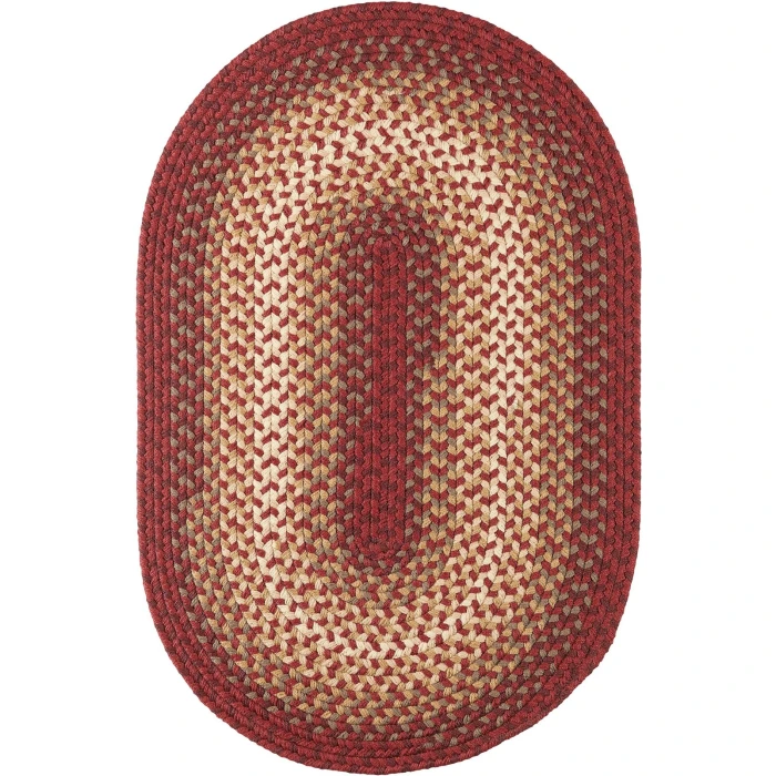 Rhody Twin River Red Multi TR42 2 ft. X 3 ft. Oval Rug
