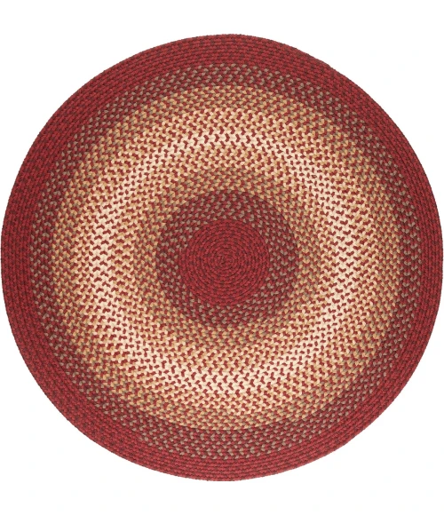 Rhody Twin River Red Multi TR42 4 ft. X 4 ft. Round Rug