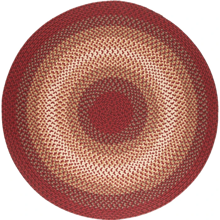 Rhody Twin River Red Multi TR42 8 ft. X 8 ft. Round Rug