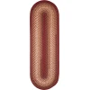 Rhody Twin River Red Multi TR42 2 ft. X 4 ft. Oval Runner Braided Rug