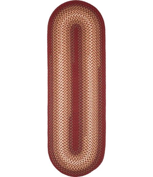 Rhody Twin River Red Multi TR42 2 ft. X 6 ft. Oval Runner Rug