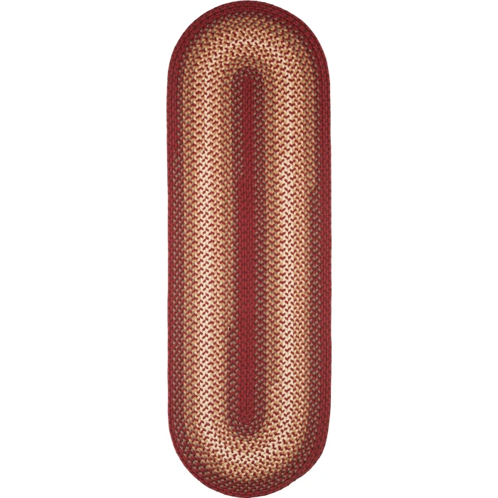 Rhody Twin River Red Multi TR42 2 ft. X 10 ft. Oval Runner Rug