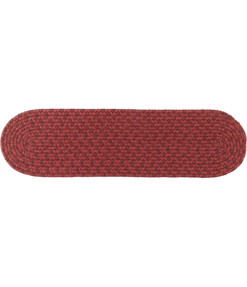 Rhody Twin River Red Multi TR42 8 in. X 28 in. Stair Tread Rug