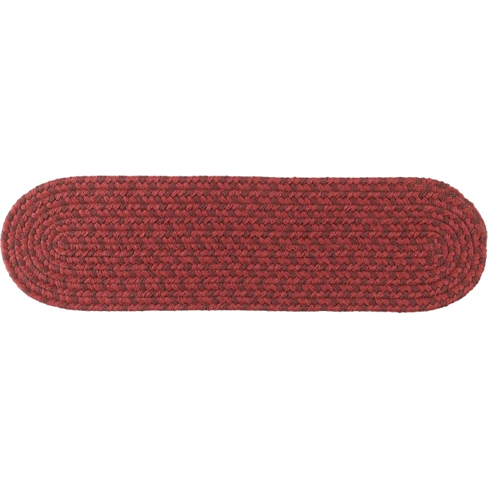 Rhody Twin River Red Multi TR42 8 in. X 28 in. Stair Tread Set-of-13 Rug