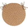 Rhody Twin River Natural Multi TR52 15 in. X 15 in. Chair Pad Set-of-4 Braided Rug
