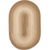 Rhody Twin River Natural Multi TR52 3 ft. X 5 ft. Oval Braided Rug