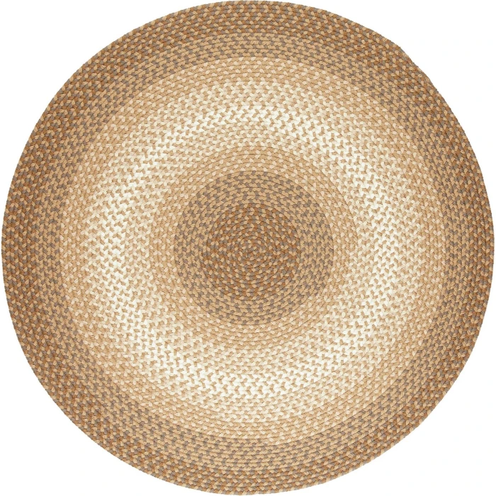 Rhody Twin River Natural Multi TR52 8 ft. X 8 ft. Round Rug