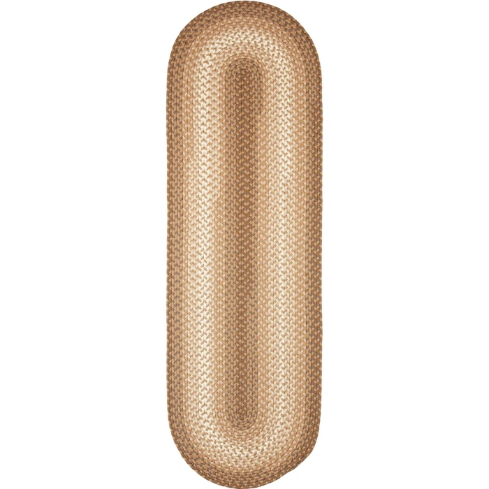 Rhody Twin River Natural Multi TR52 2 ft. X 10 ft. Oval Runner Rug
