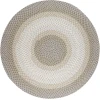 Rhody Twin River Frosty Multi TR62 4 ft. X 4 ft. Round Braided Rug