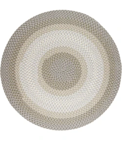 Rhody Twin River Frosty Multi TR62 4 ft. X 4 ft. Round Braided Rug