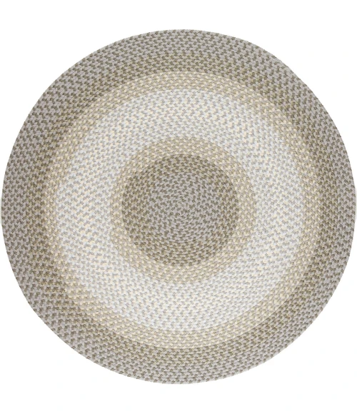 Rhody Twin River Frosty Multi TR62 4 ft. X 4 ft. Round Rug