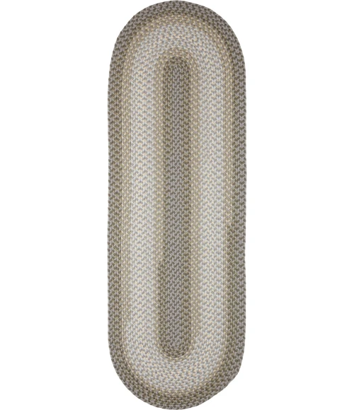 Rhody Twin River Frosty Multi TR62 2 ft. X 8 ft. Oval Runner Rug