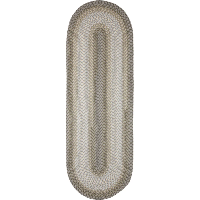 Rhody Twin River Frosty Multi TR62 2 ft. X 10 ft. Oval Runner Rug