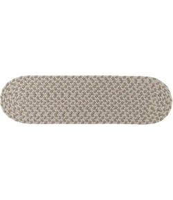 Rhody Twin River Frosty Multi TR62 8 in. X 28 in. Stair Tread Braided Rug