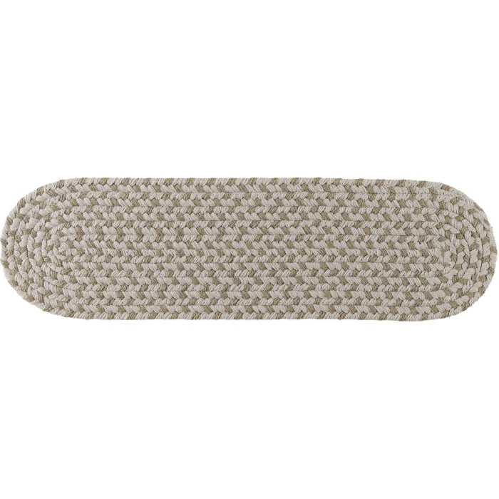 Rhody Twin River Frosty Multi TR62 8 in. X 28 in. Stair Tread Set-of-13 Rug