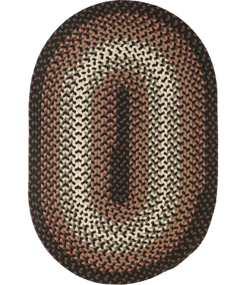 Rhody Twin River Black Multi TR82 3 ft. X 5 ft. Oval Rug