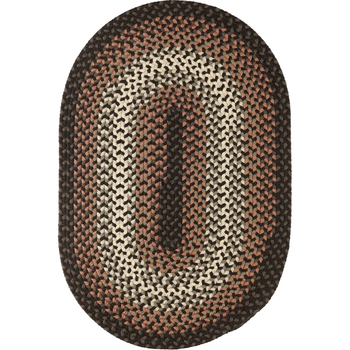 Rhody Twin River Black Multi TR82 8 ft. X 11 ft. Oval Rug