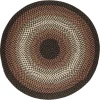 Rhody Twin River Black Multi TR82 4 ft. X 4 ft. Round Braided Rug