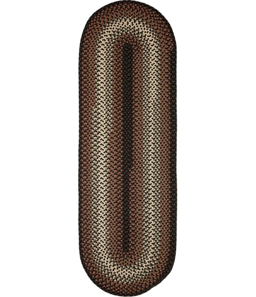 Rhody Twin River Black Multi TR82 2 ft. X 4 ft. Oval Runner Rug