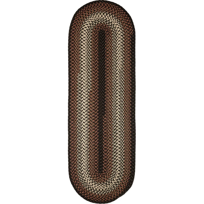 Rhody Twin River Black Multi TR82 2 ft. X 6 ft. Oval Runner Rug