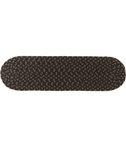 Rhody Twin River Black Multi TR82 8 in. X 28 in. Stair Tread Set-of-13 Braided Rug