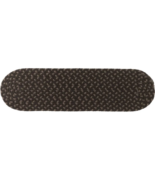 Rhody Twin River Black Multi TR82 8 in. X 28 in. Stair Tread Set-of-13 Rug