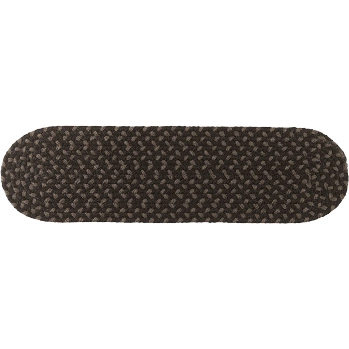 Rhody Twin River Black Multi TR82 8 in. X 28 in. Stair Tread Set-of-13 Rug
