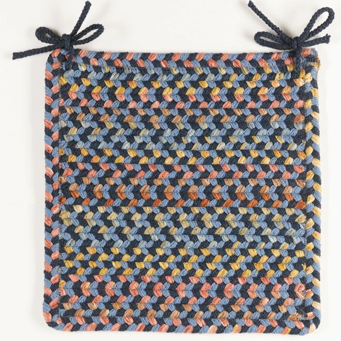 Rhody Woodstock Indigo WO11 15 in. X 15 in. Chair Pad Rug