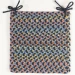Rhody Woodstock Indigo WO11 15 in. X 15 in. Chair Pad Braided Rug