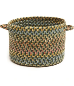 Rhody Woodstock Forest WO21 18 in. X 12 in. Basket Braided Rug