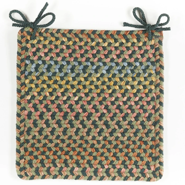 Rhody Woodstock Forest WO21 15 in. X 15 in. Chair Pad Set-of-4 Rug
