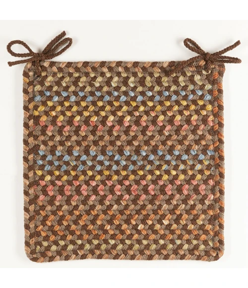 Rhody Woodstock Hickory WO31 15 in. X 15 in. Chair Pad Set-of-4 Rug