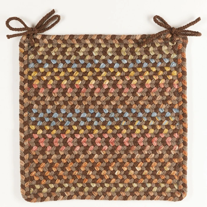 Rhody Woodstock Hickory WO31 15 in. X 15 in. Chair Pad Set-of-4 Rug