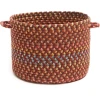 Rhody Woodstock Maroon WO41 14 in. X 10 in. Basket Braided Rug