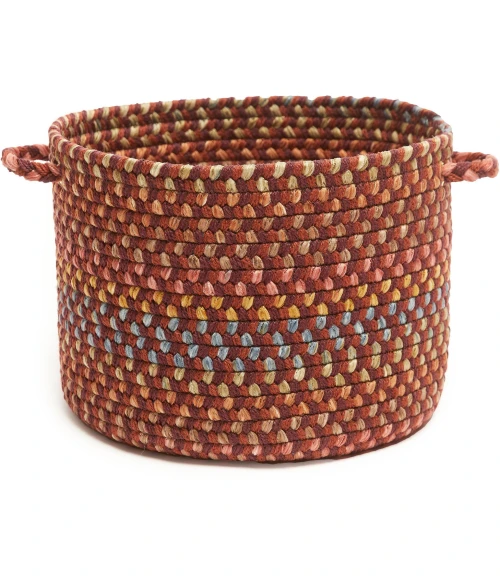 Rhody Woodstock Maroon WO41 18 in. X 12 in. Basket Rug