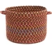 Rhody Woodstock Maroon WO41 14 in. X 10 in. Basket Braided Rug